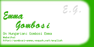 emma gombosi business card